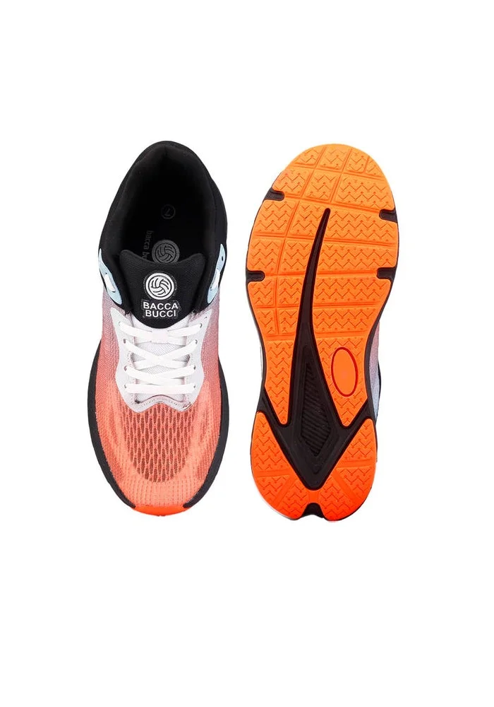 Bacca Bucci Orange Black Flux Pioneers Dynamic Sole Sneakers for Men | Best Price UAE